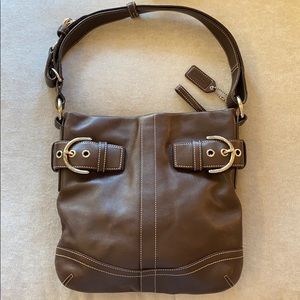 Coach 1452 Leather Shoulder Brown
